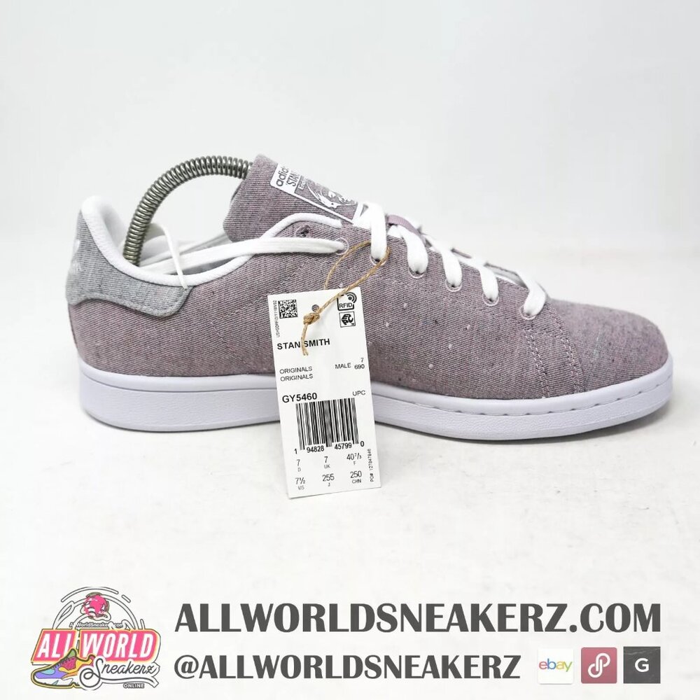 adidas Stan Smith Tennis Sneaker Recycled Textile MORPHLON® GY5460 Purple Grey - Picture 3 of 12